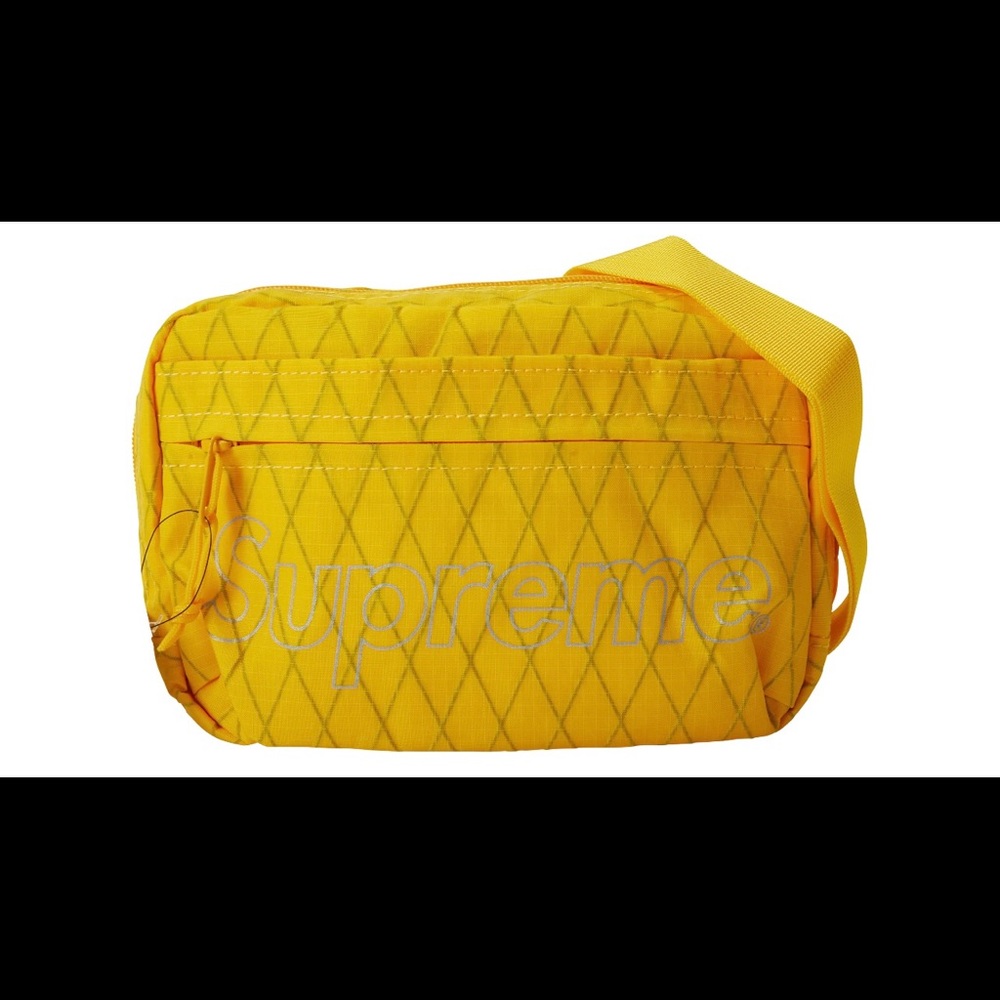 Yellow Supreme Shoulder Bag (FW18) with Supreme Candy 🍭 Necklace